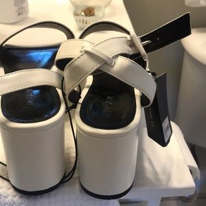 White platforms sandal